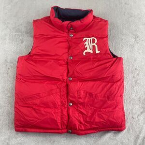 Polo Ralph Lauren‎ Reversible Down Puffer Vest Boys M 10-12 Navy Red NWT $135